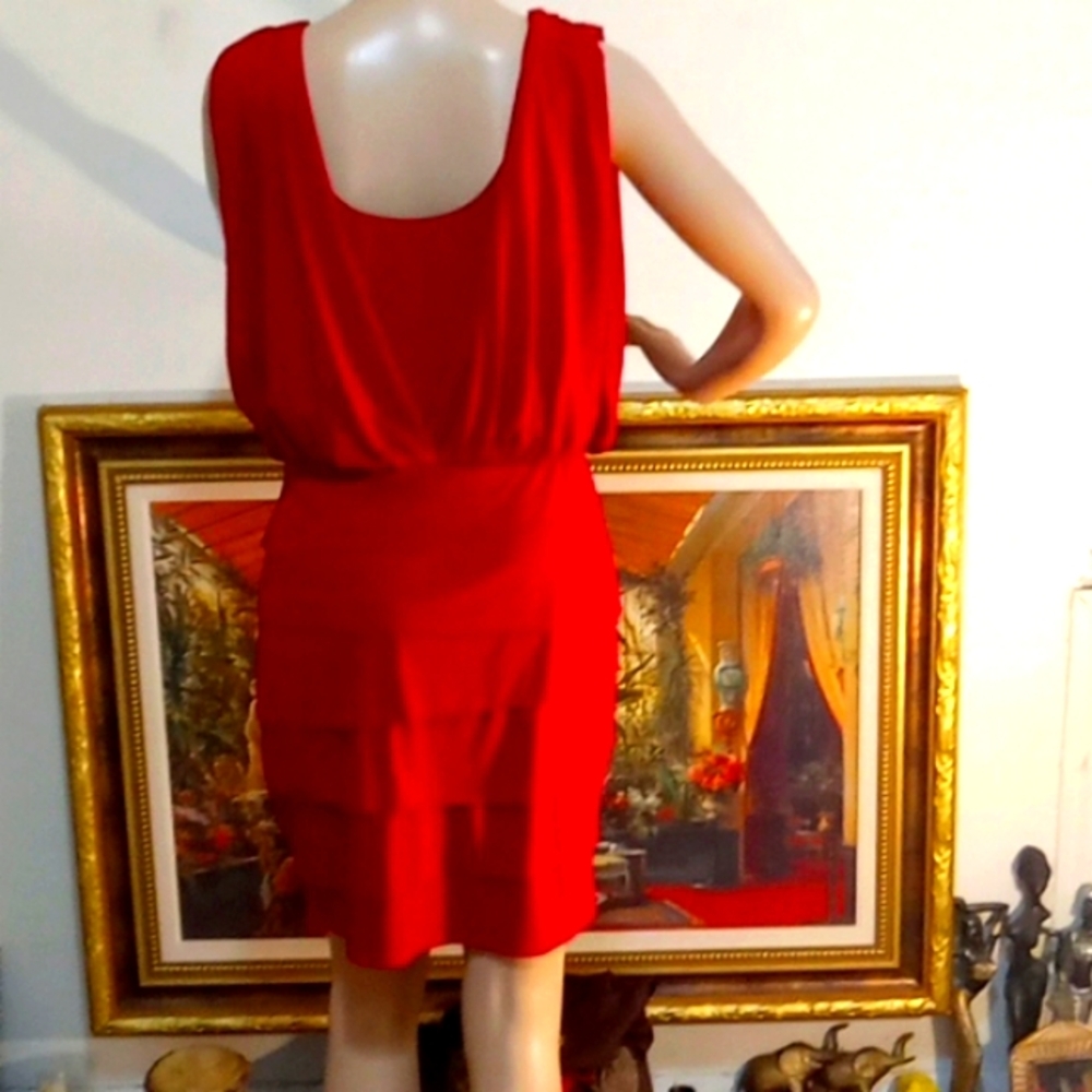 Gorgeous ruby red dress size 8 Laundy by Shelly Segal